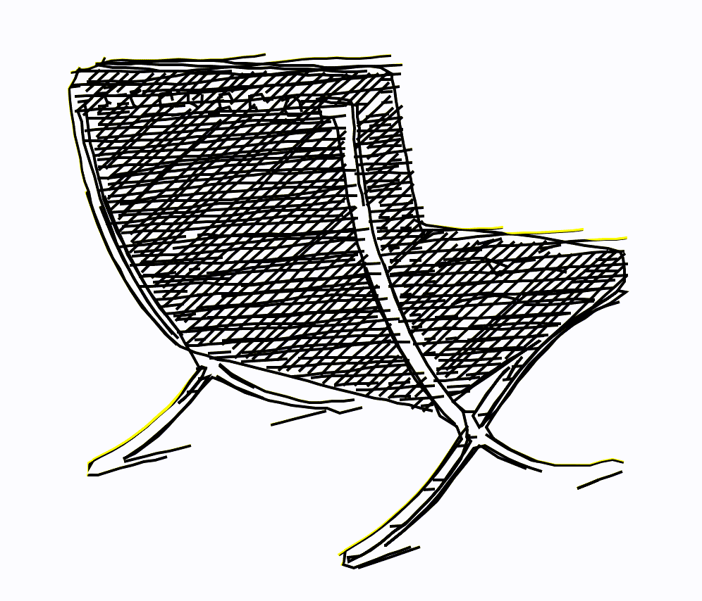 Drawing chairs with a pen plotter